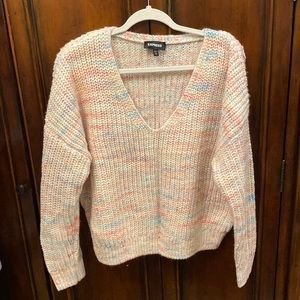 Express rainbow marled sweater size medium
